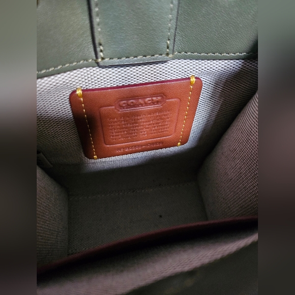 Coach MINI CASHIN tote B4/Sage style C4828 leather - Picture 4 of 10